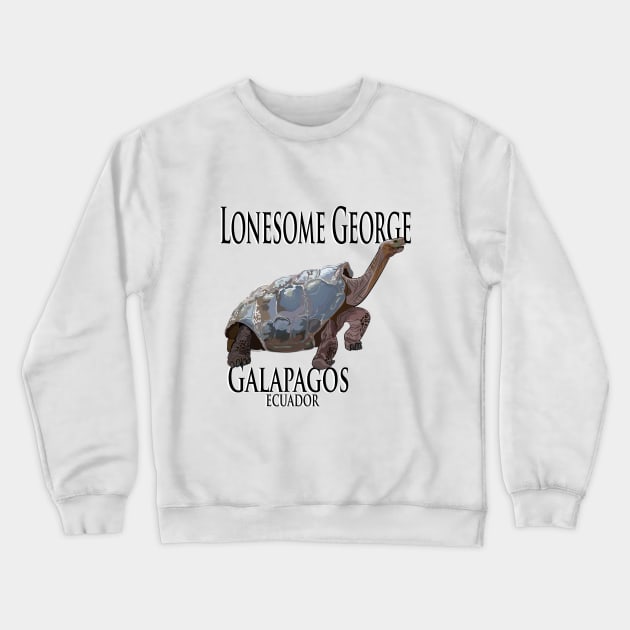 Lonesome George- Galapagos Turtle Crewneck Sweatshirt by leeloolook